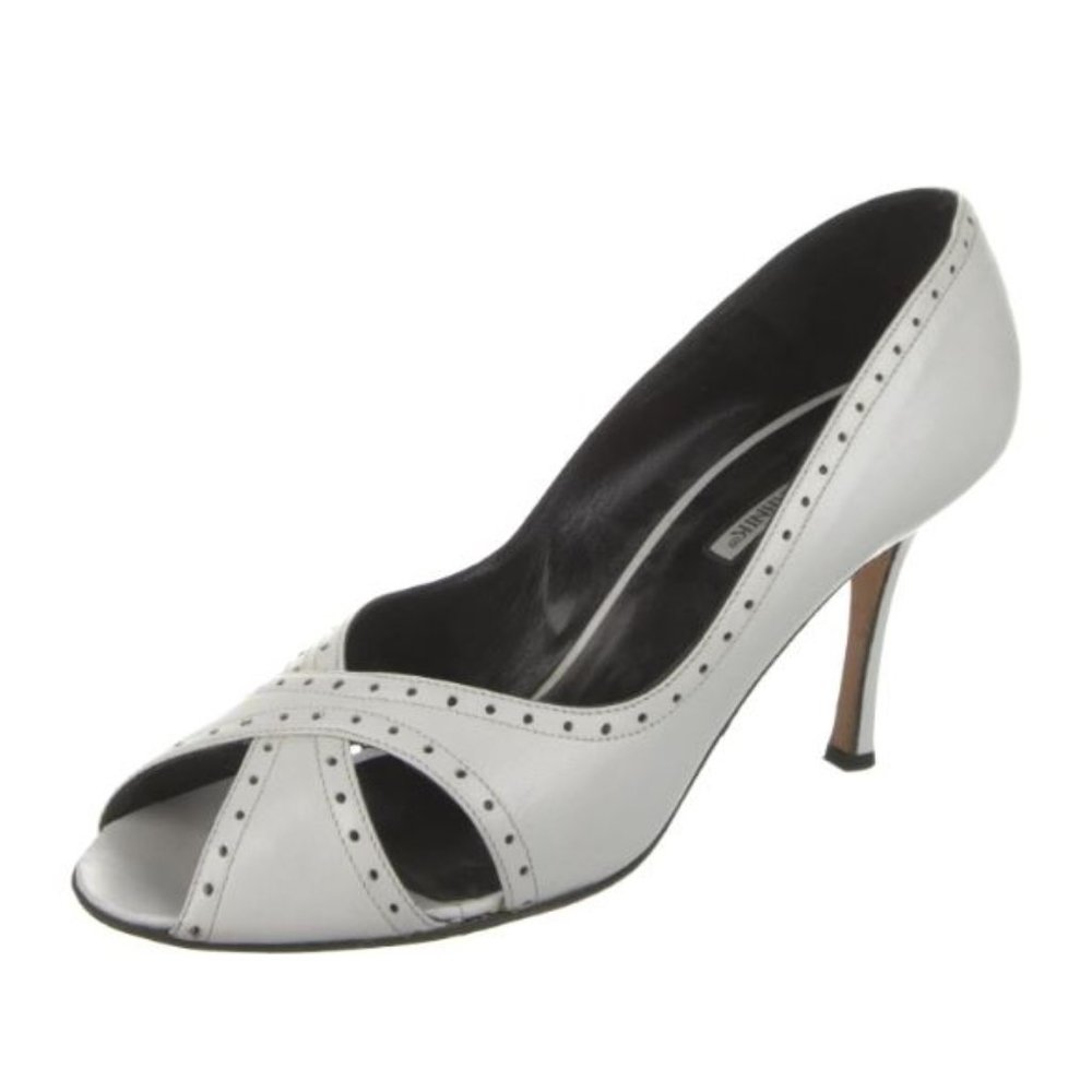 Manolo Blahnik white heel (39.5)